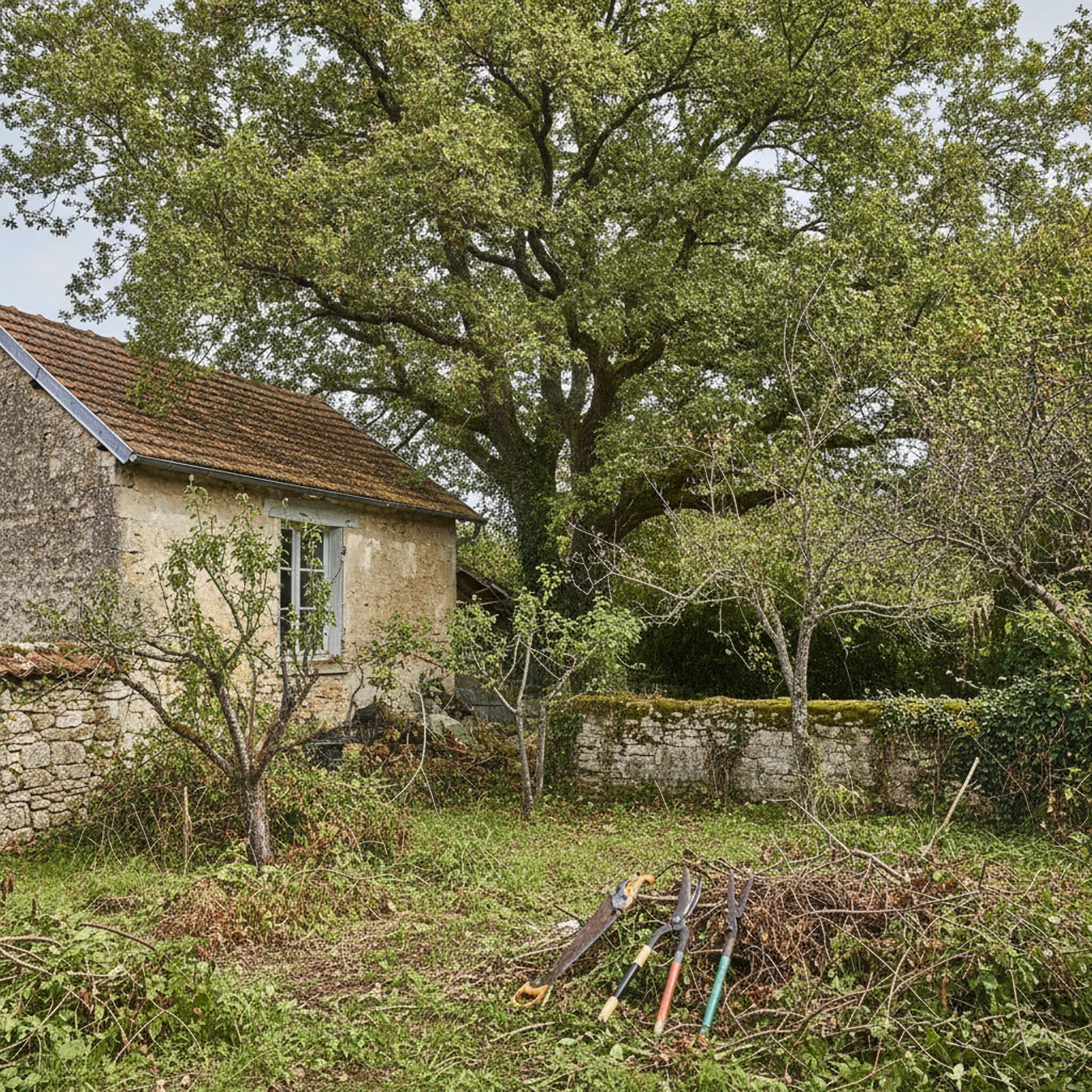 Arbre dense avant taille sanitaire près du Haras national de Cluny