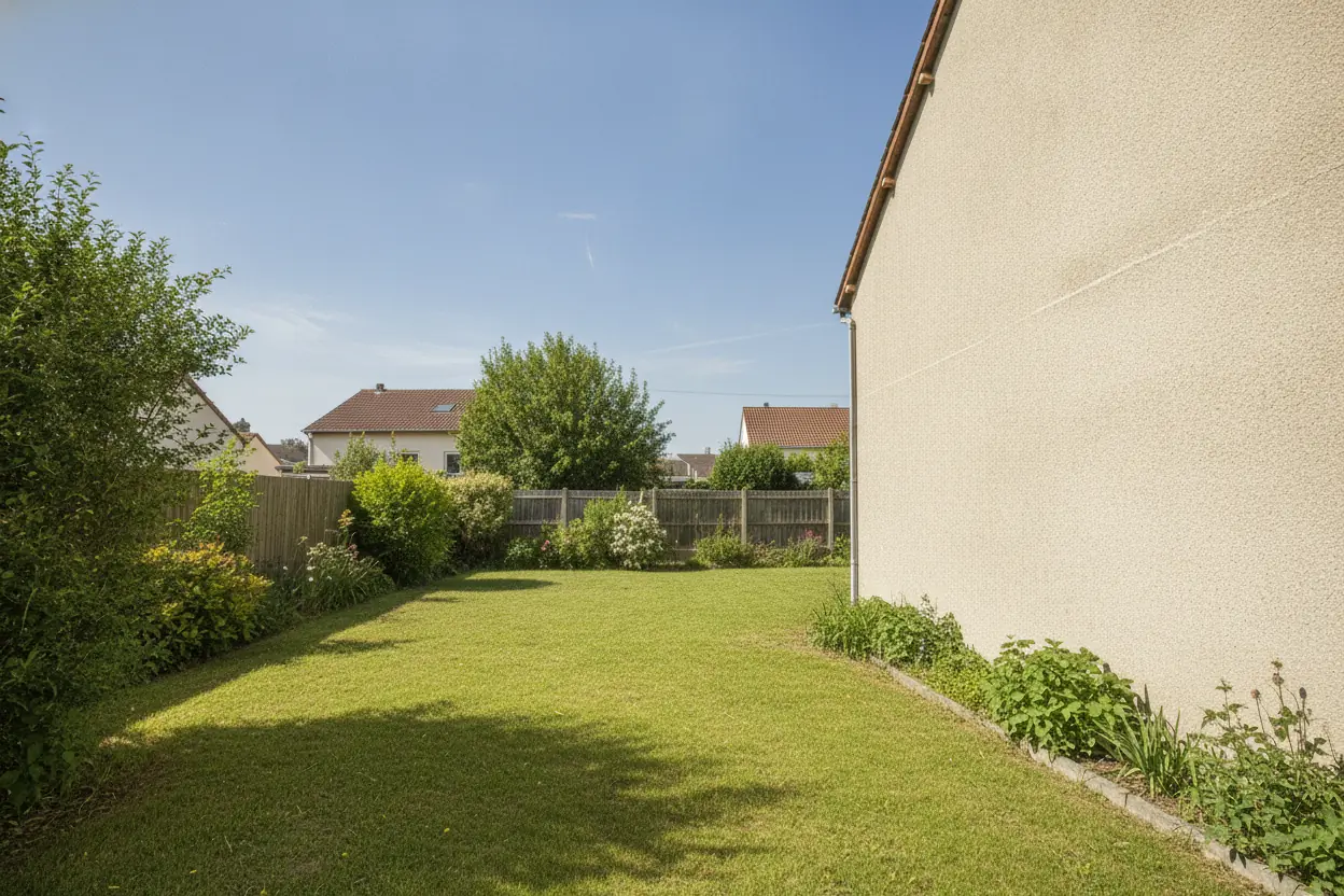 Jardin dégagé après démontage complet d'un arbre à Sancé
